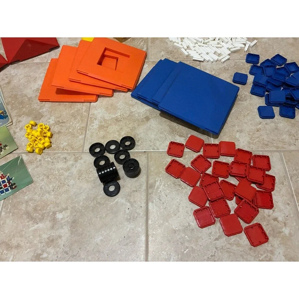Vintage Tupperware Toys Build-O-Fun Master Builder Block Lot 267 Pieces